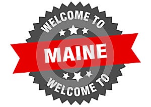 welcome to Maine. Welcome to Maine isolated sticker.