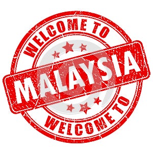 Welcome to Malaysia stamp