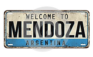 Welcome to Mendoza vintage rusty metal plate