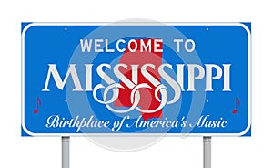 Welcome to Mississippi road sign