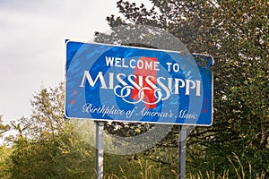 Welcome to Mississippi Road Sign