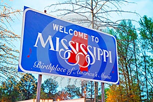 Welcome to Mississippi sign