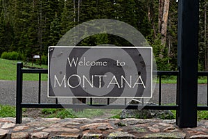 Welcome to Montana sign