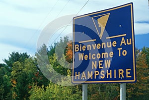 Welcome to New Hampshire Sign