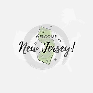 Welcome to New Jersey green sign