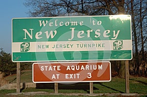 Welcome to New Jersey Sign