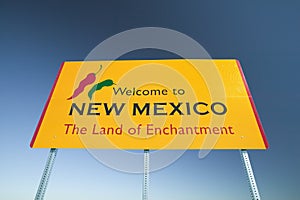 Welcome to New Mexico state sign, The Land of Enchantment