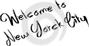 Welcome to New york city text sign illustration