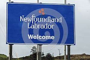 Welcome to Newfoundland sign