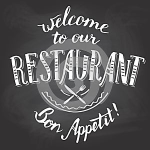 Welcome to our restaurant chalkboard printable