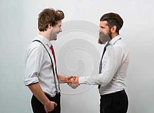 Welcome to our team. Business meeting shaking hands.