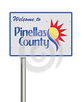 Welcome to Pinellas County road sign