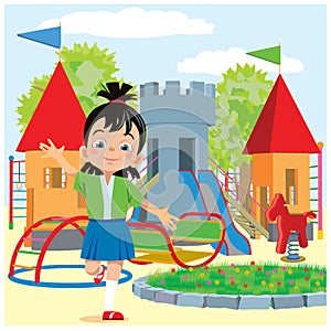 Welcome to the playground. Vector illustration