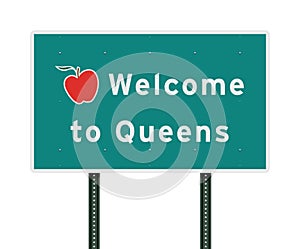 Welcome to Queens road sign