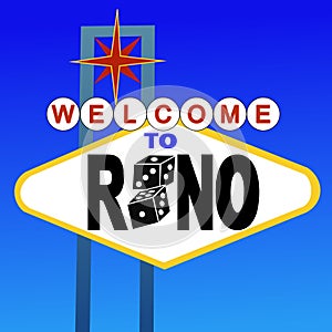 Welcome to Reno sign