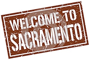 welcome to Sacramento stamp