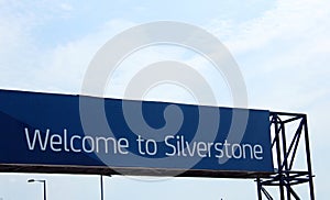 Welcome to Silverstone entrance sign