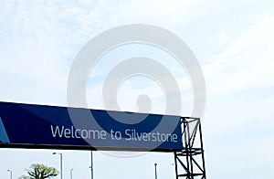 Welcome to Silverstone entrance sign