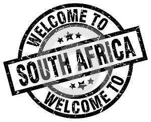 welcome to South Africa stamp