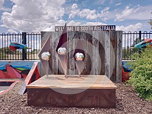 Welcome to South Australia artwork at Port Adelaide Railway Station, South Australia