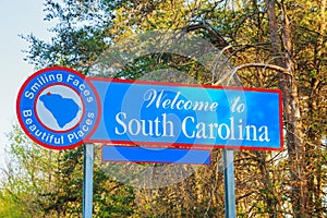 Welcome to South Carolina sign