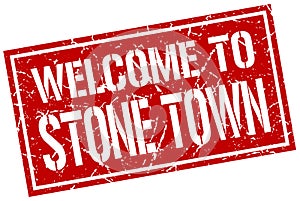 welcome to Stone Town stamp
