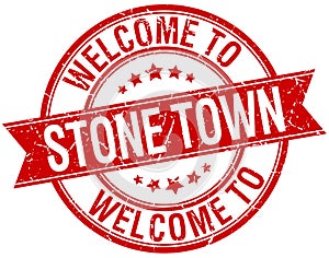 welcome to Stone Town stamp