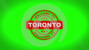 Welcome to TORONTO Signed Stamping Text Wooden Stamp Animation.