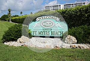Welcome to the Town of Fort Myers Beach sign photo
