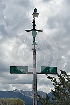 Welcome to Truchas sign in New Mexico photo