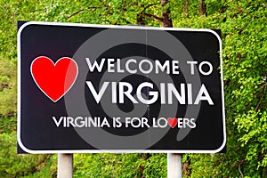 Welcome to Virginia road sign photo