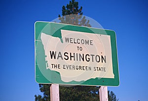 Welcome to Washington State Sign photo