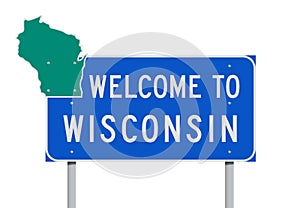 Welcome to Wisconsin road sign photo