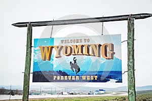 Welcome to Wyoming sign photo