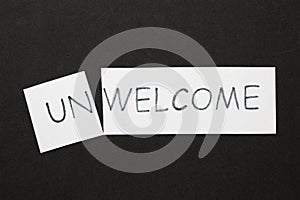 Welcome Unwelcome Concept