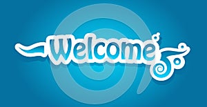 Welcome vector lettering photo