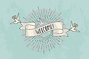 Welcome! Vintage banner