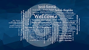 Welcome word cloud conceptual illustration