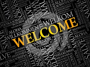 WELCOME word cloud in different languages