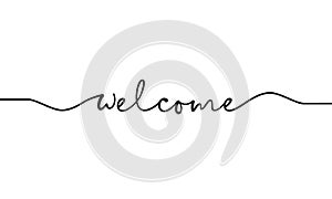 Welcome word handwritten