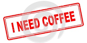 I need coffee stamp on white