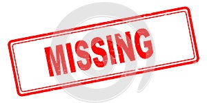 Missing stamp on white