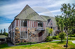 A welcoming area at the entry point of Acadia National Park, Maine