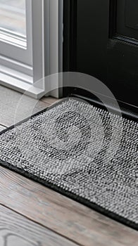 Welcoming Door Mat at the Entrance. Generative ai