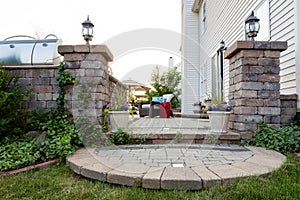 Welcoming entrance to an outdoor patio