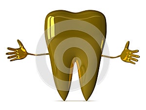 Welcoming golden tooth