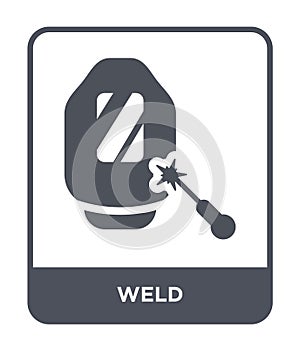 weld icon in trendy design style. weld icon isolated on white background. weld vector icon simple and modern flat symbol for web