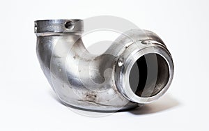 Weld Iron Elbow in a Transparent Setting with New Silver Finish