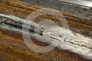 Weld, splice, weldseam