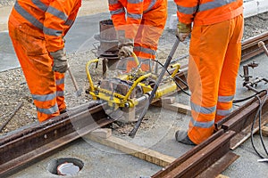 Weld Trimmer for removal of extra metal from rail head 2